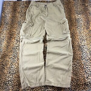 No Boundaries Mens 34x34 Baggy Khaki Cargo Pants Zip Off Convertible Y2K NB367
